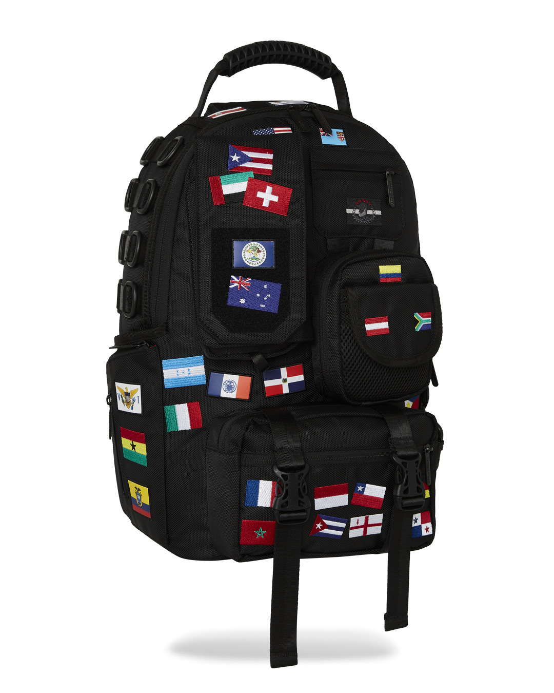 SPRAYGROUND JAMES FIRST CLASS GLOBAL FLAGS SPECIAL OPS CARGO BACKPACK