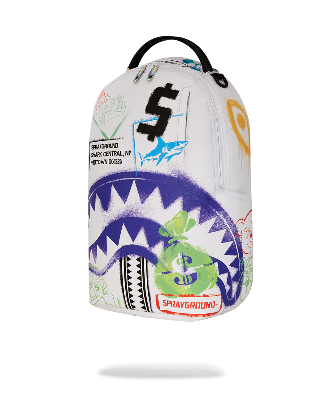 SPRAYGROUND SHARK CENTRAL CUT OUT FOR GREATNESS DLXSV BACKPACK