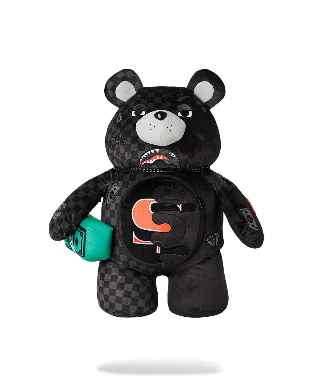 SPRAYGROUND SPEED SHARK SIDE SWIPE MONEYBEAR TEDDY BEAR BACKPACK