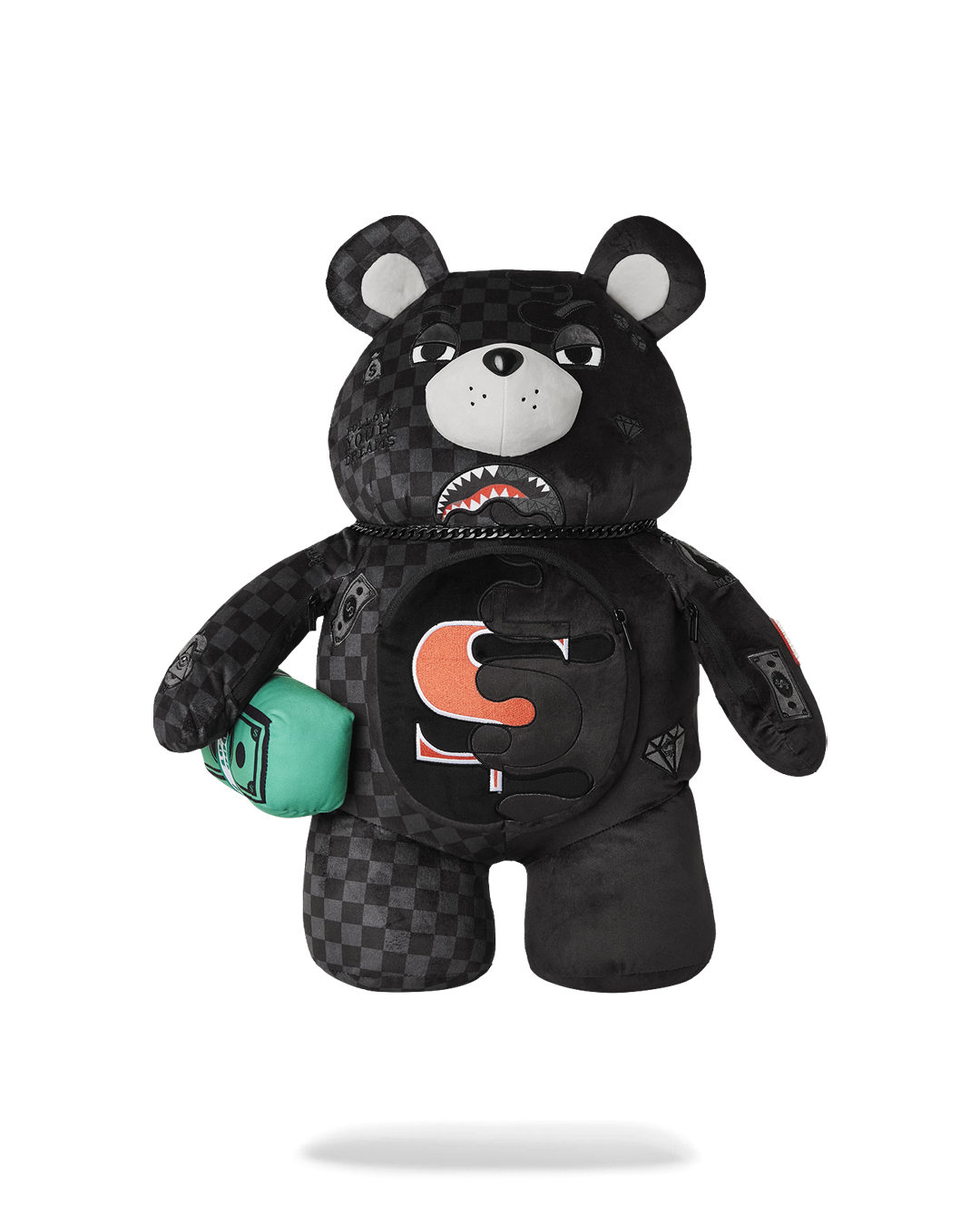 SPRAYGROUND SPEED SHARK SIDE SWIPE MONEYBEAR TEDDY BEAR BACKPACK