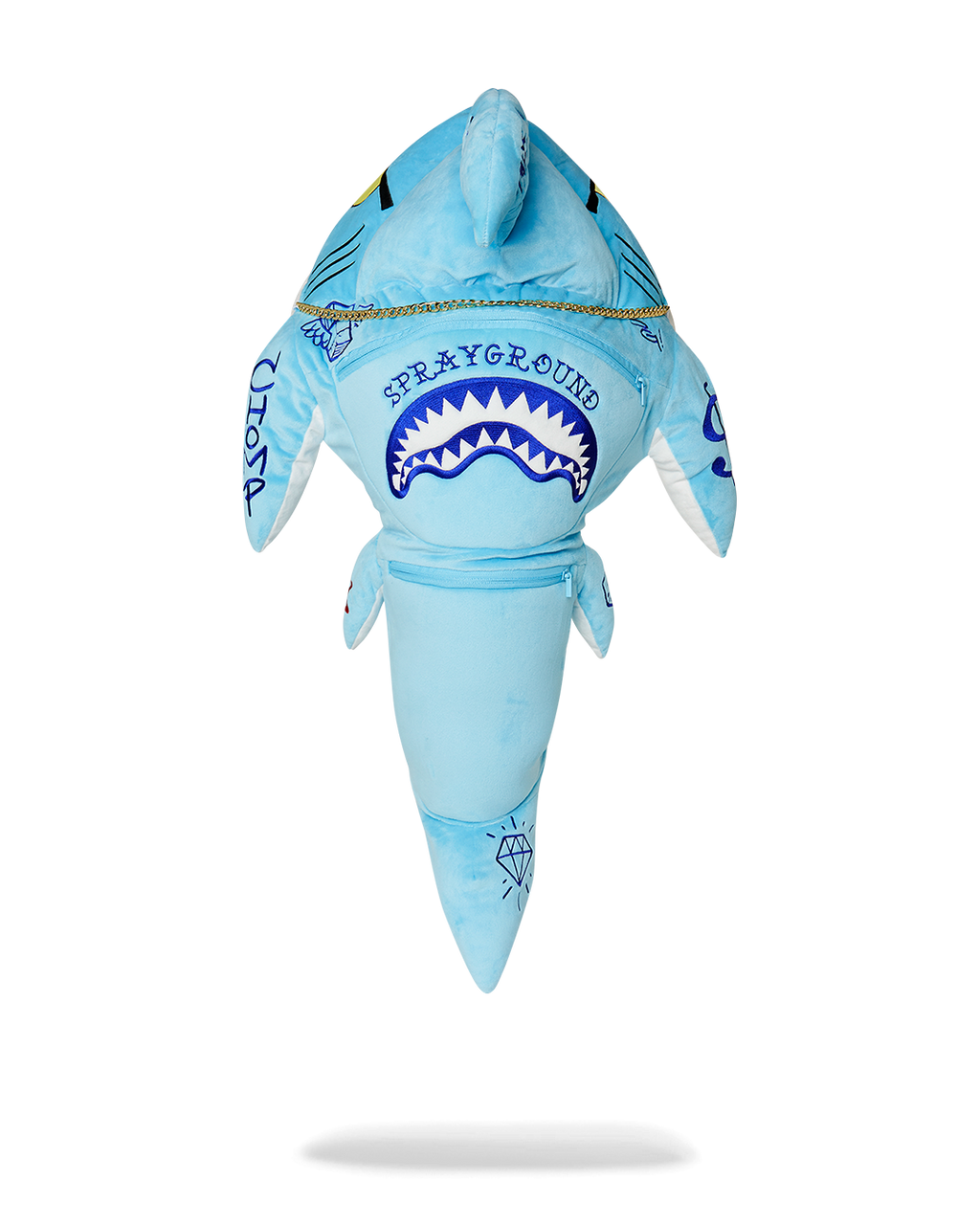 SPRAYGROUND STUFFED SAVAGE HOODY BACKPACK SHARK