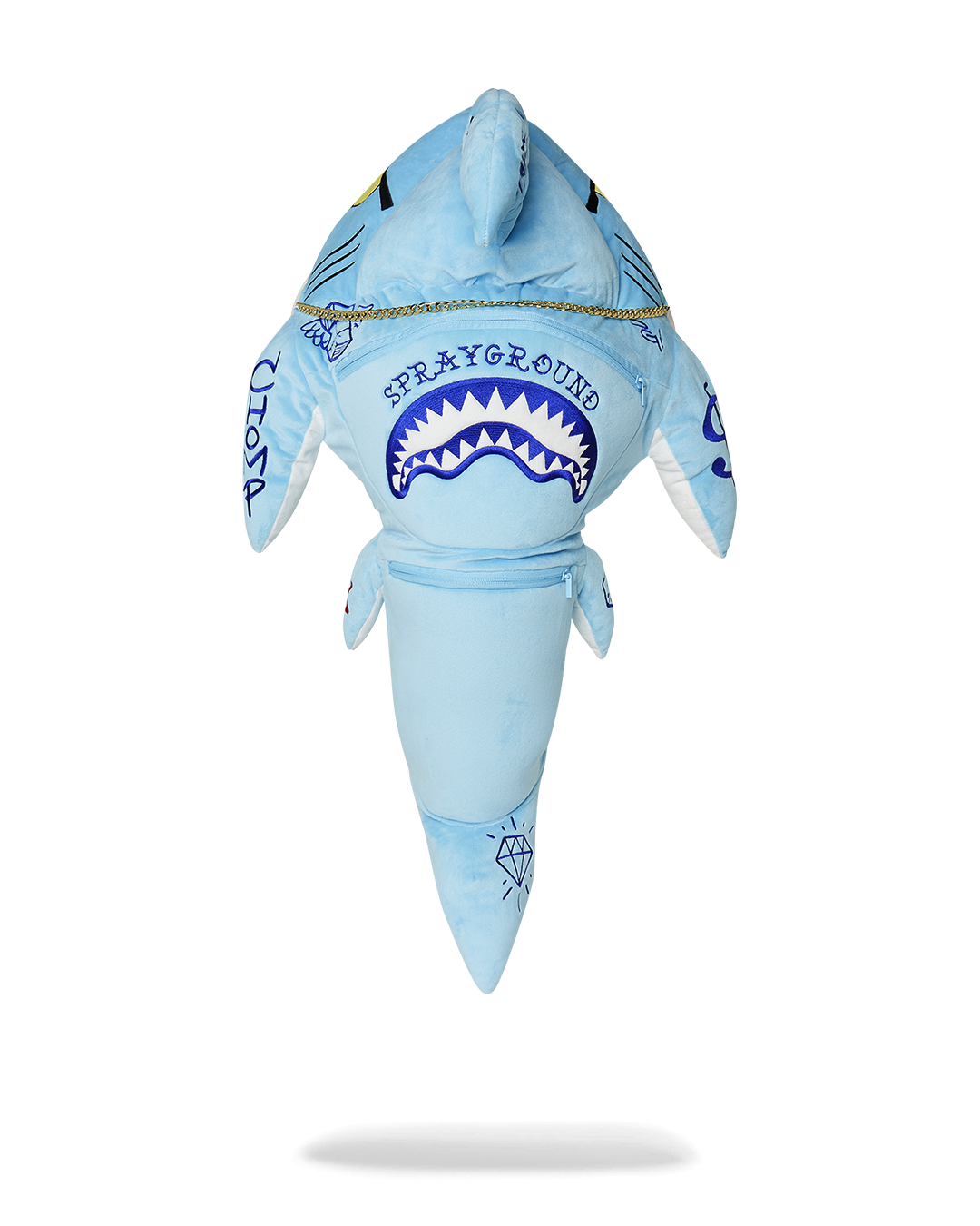 SPRAYGROUND STUFFED SAVAGE HOODY BACKPACK SHARK