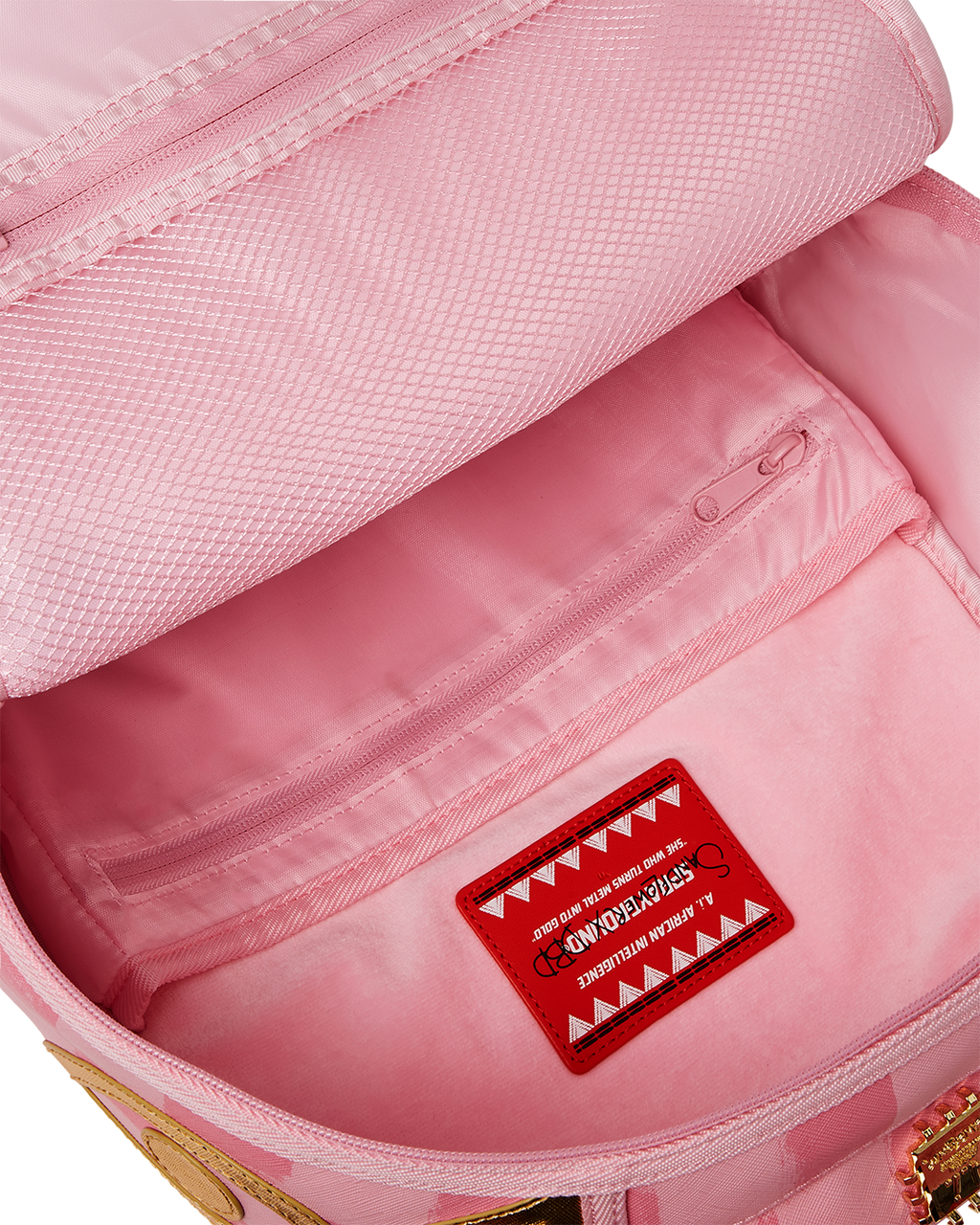 SPRAYGROUND A.I. AFRICAN INTELLIGENCE MESSAGE FROM THE FUTURE BACKPACK - SANDFLOWER COLLAB