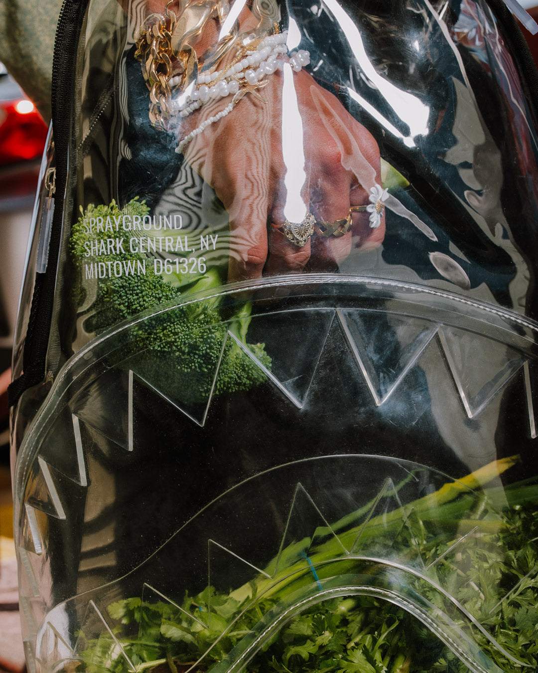 SPRAYGROUND CLEAR BACKPACK - SHARK CENTRAL