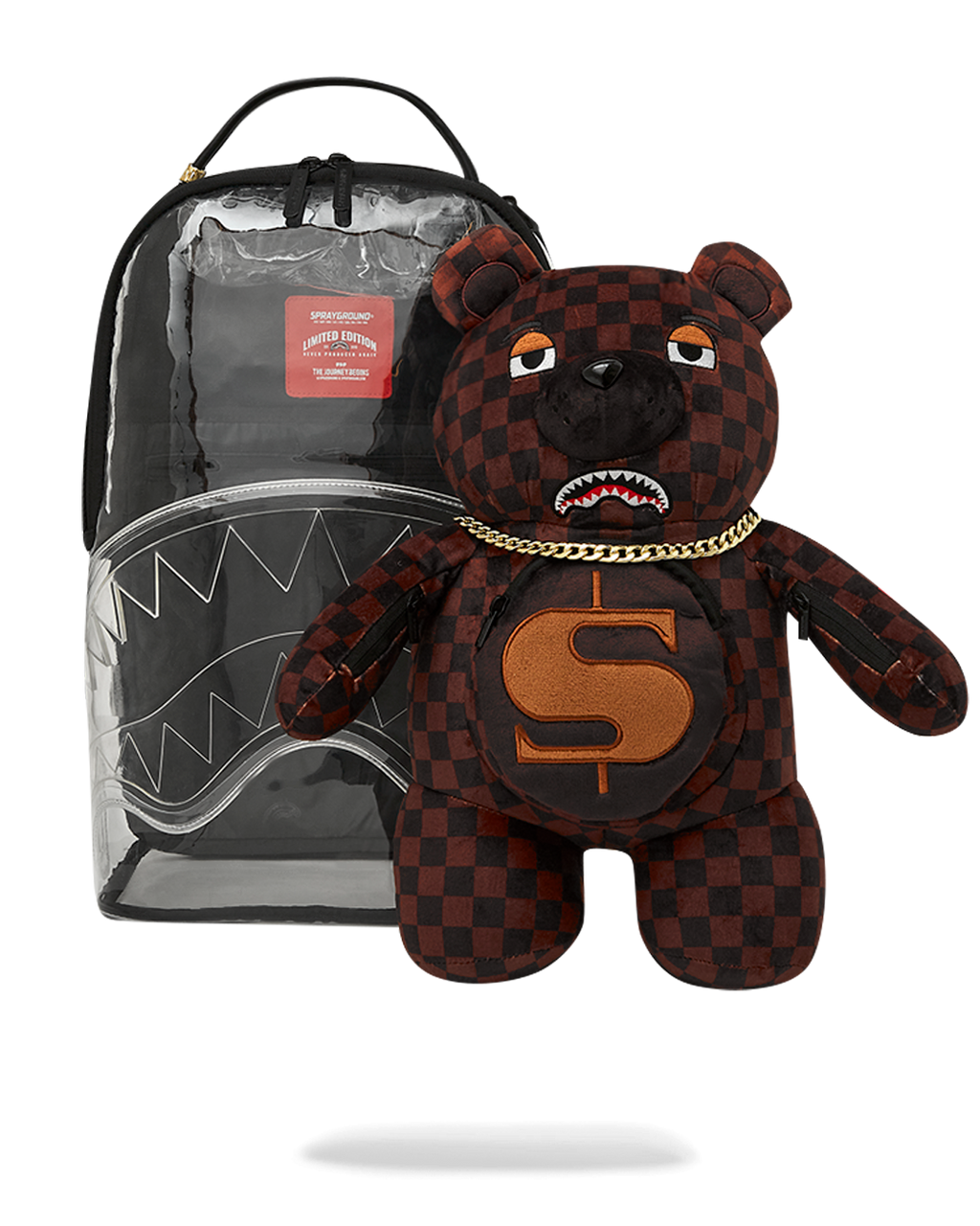 SPRAYGROUND CLEAR BACKPACK - SHARKS IN PARIS BEAR