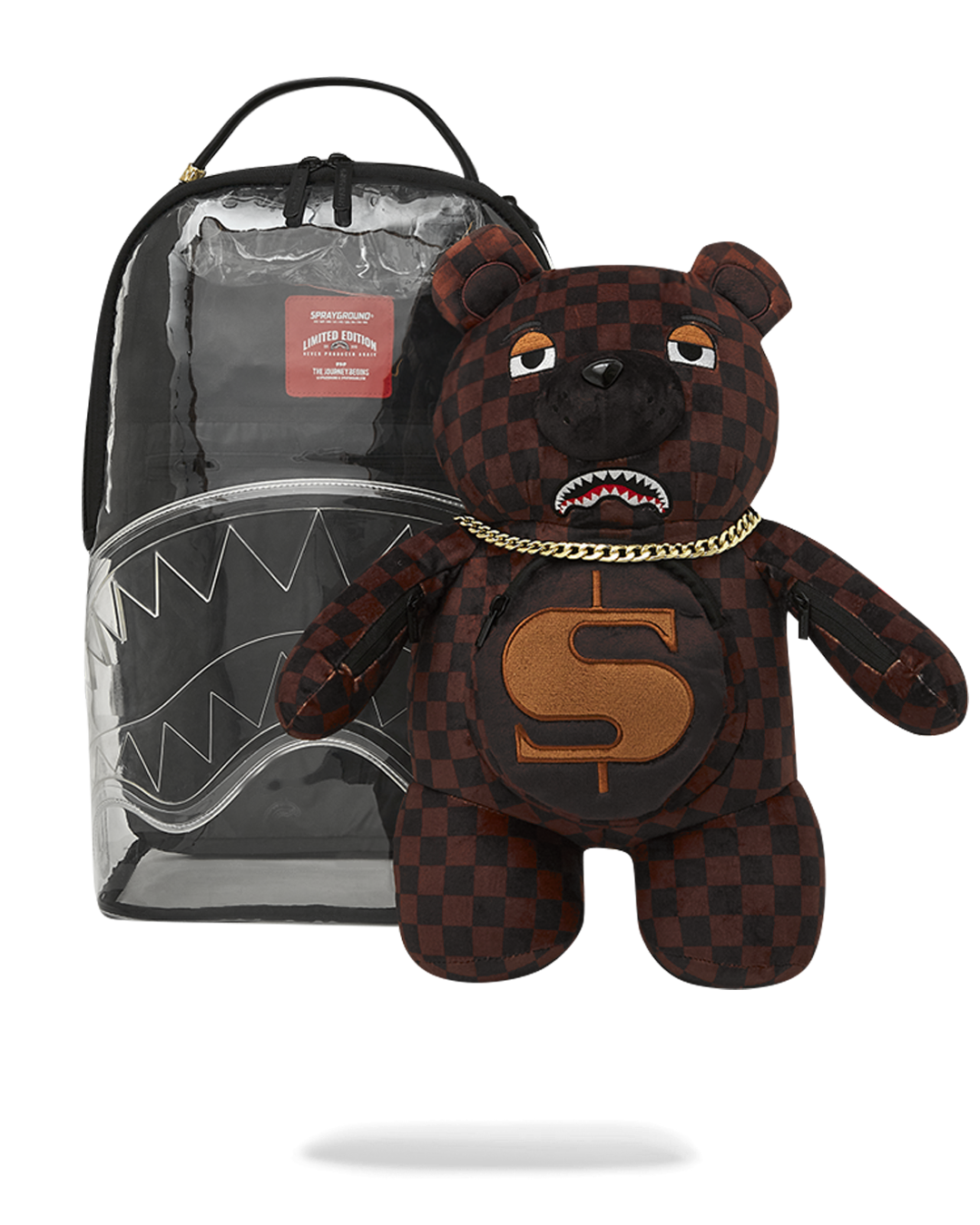 SPRAYGROUND CLEAR BACKPACK - SHARKS IN PARIS BEAR