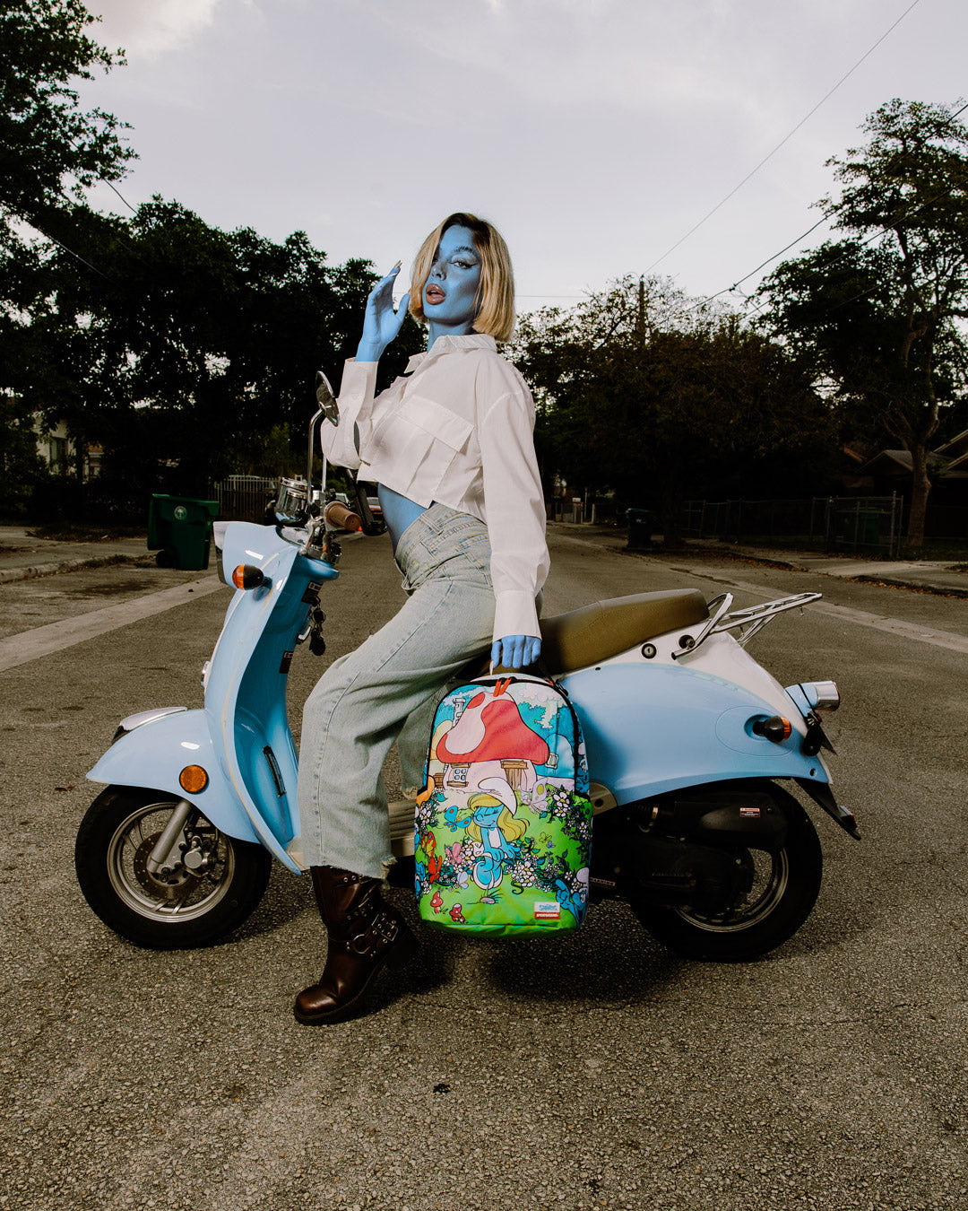 SPRAYGROUND SMURFS IN THE GARDEN BACKPACK