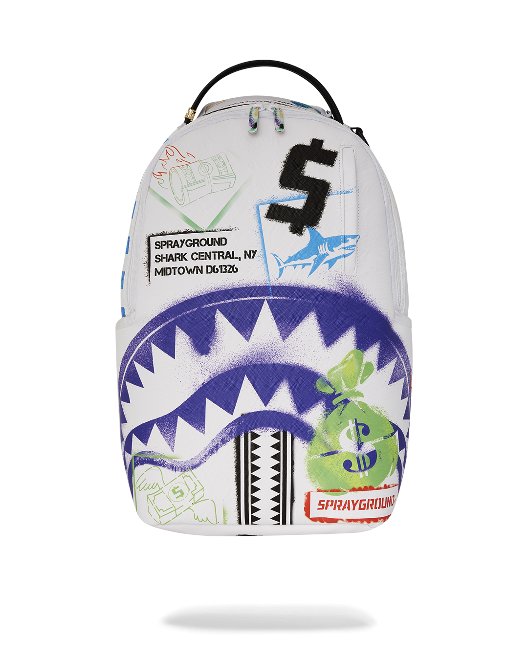SPRAYGROUND SHARK CENTRAL CUT OUT FOR GREATNESS DLXSV BACKPACK