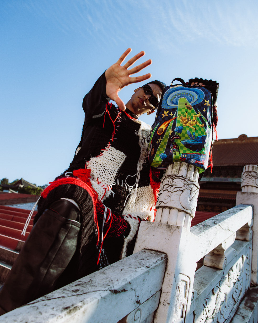 SPRAYGROUND SPACE WARPED BACKPACK