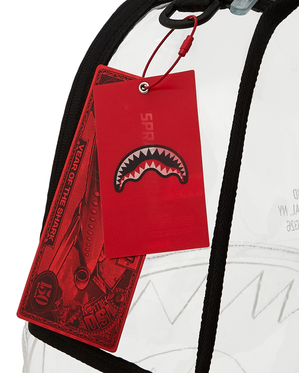 SPRAYGROUND 100% CLEAR BACKPACK - SHARK CENTRAL