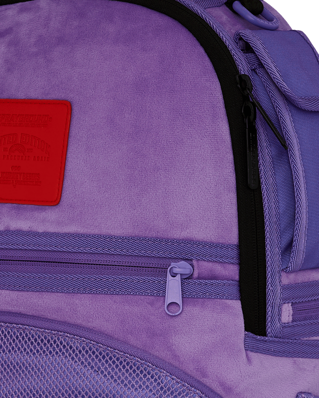 SPRAYGROUND NOOO WAY!!! A REVERSIBLE BACKPACK - PURPLE VELOUR TO OG SHARKS IN PARIS BACKPACK