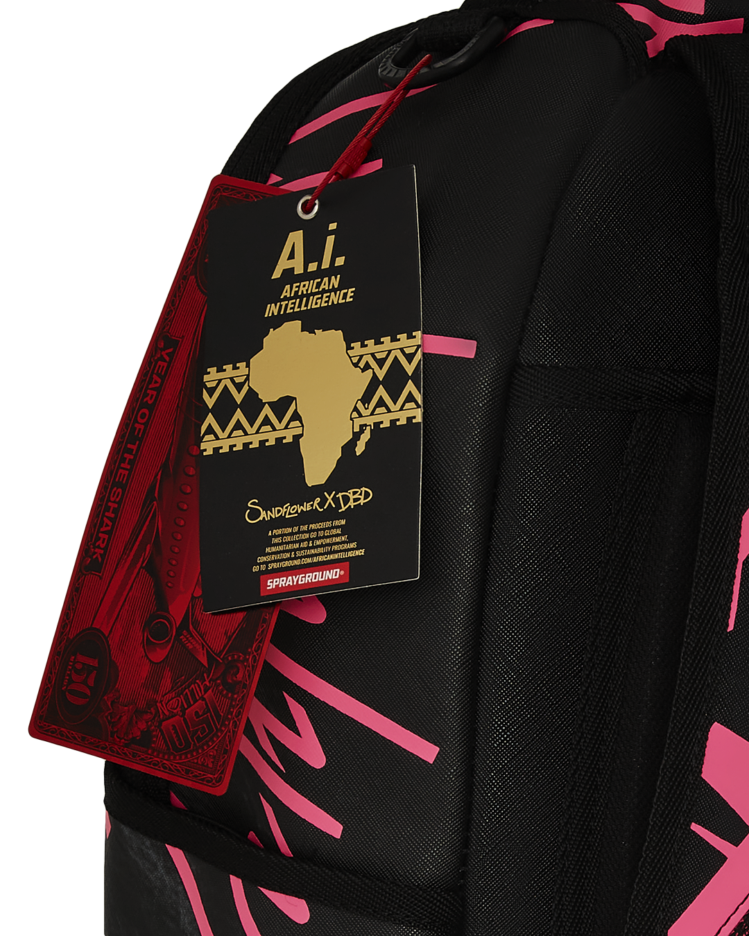 SPRAYGROUND A.I. AFRICAN INTELLIGENCE PRIDE AND POWER BACKPACK - SANDFLOWER COLLAB