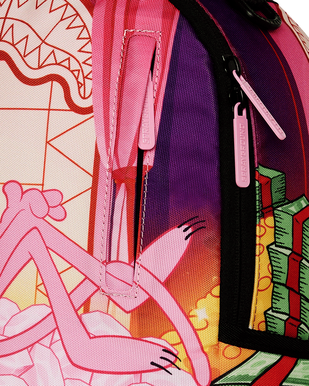 SPRAYGROUND PINK PANTHER FORTRESS OF MONEY-TUDE BACKPACK