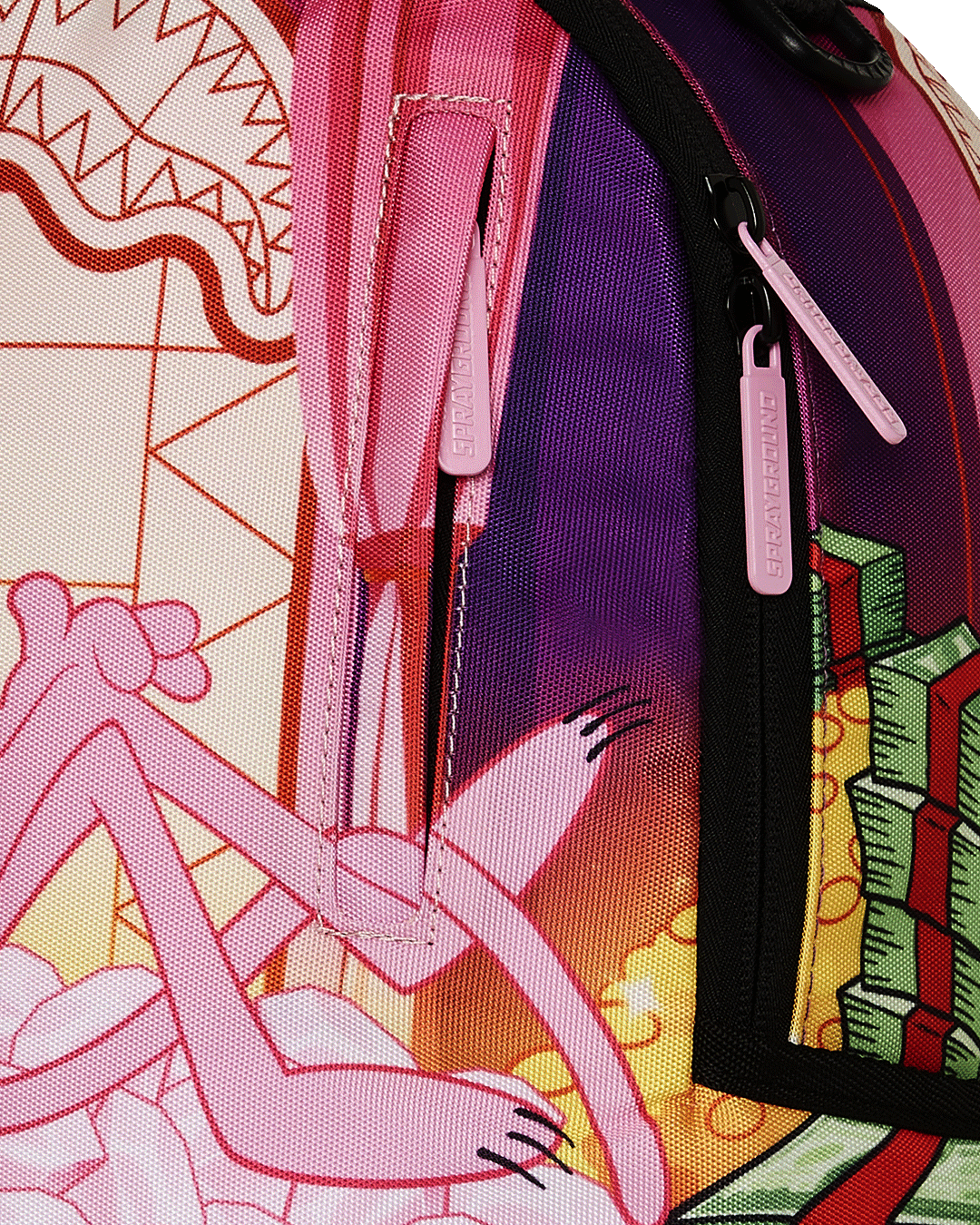 SPRAYGROUND PINK PANTHER FORTRESS OF MONEY-TUDE BACKPACK