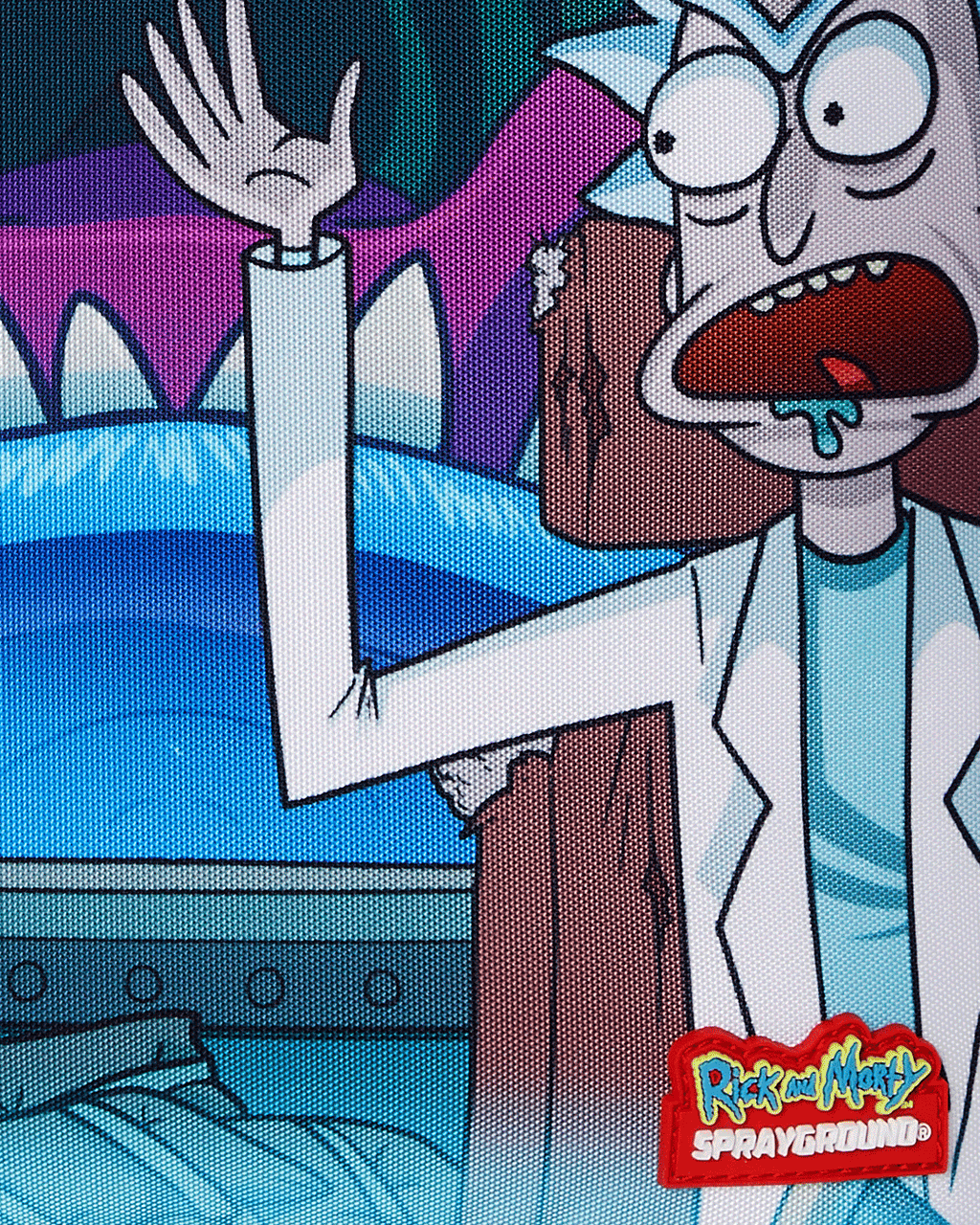 SPRAYGROUND RICK AND MORTY GALACTIC GETAWAY BACKPACK