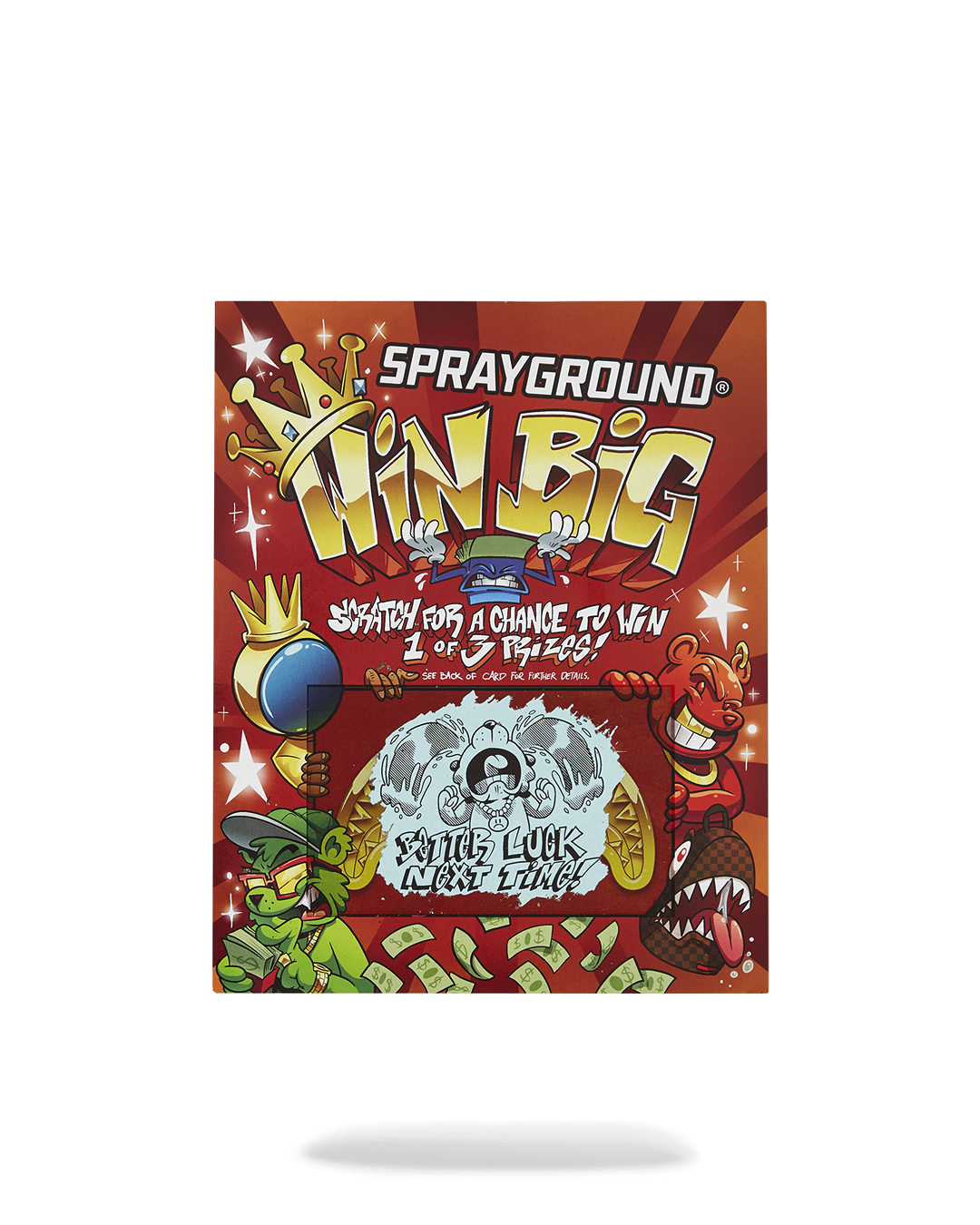 SPRAYGROUND BIG MONEY BIG MONEY BACKPACK (COMES WITH SCRATCH OFF PLAYING CARD)