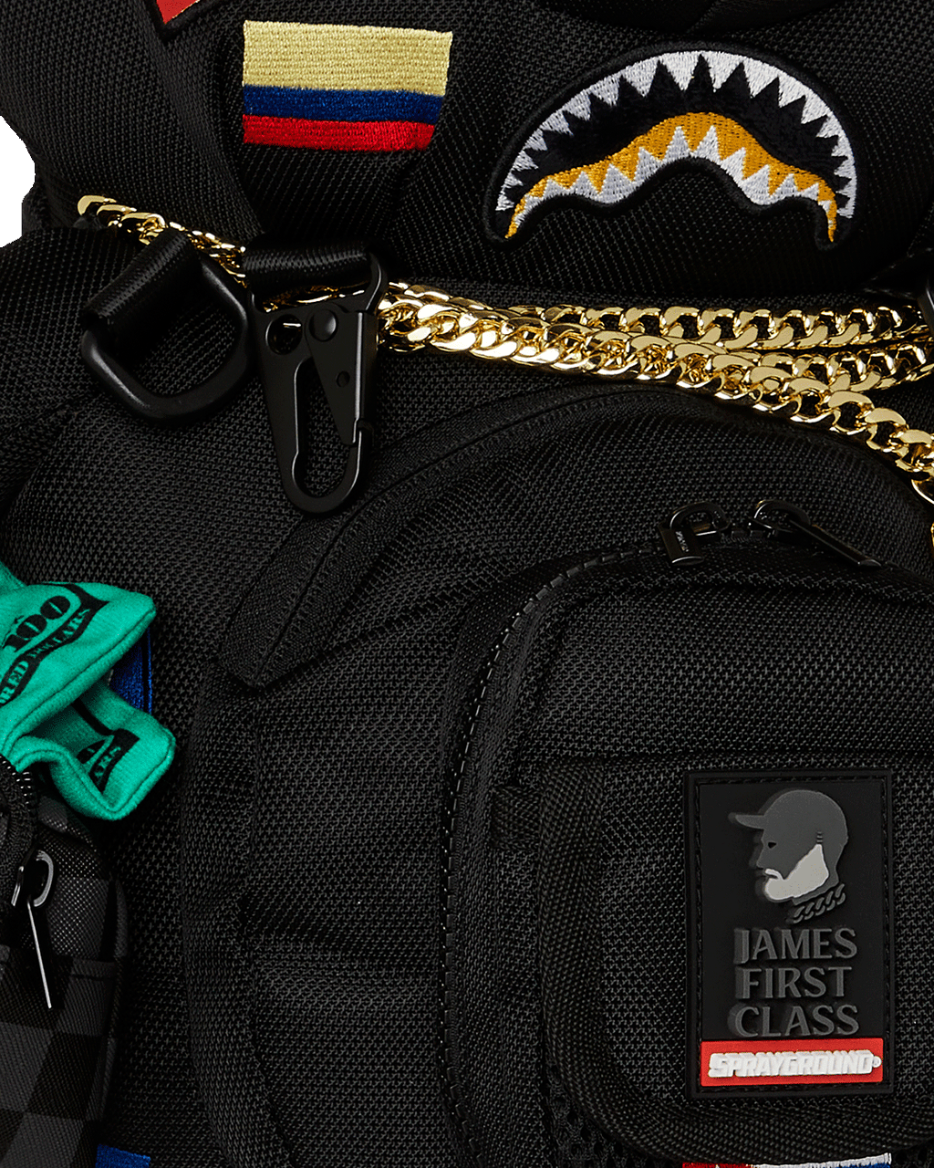 SPRAYGROUND JAMES FIRST CLASS GLOBAL FLAGS MONEYBEAR BACKPACK