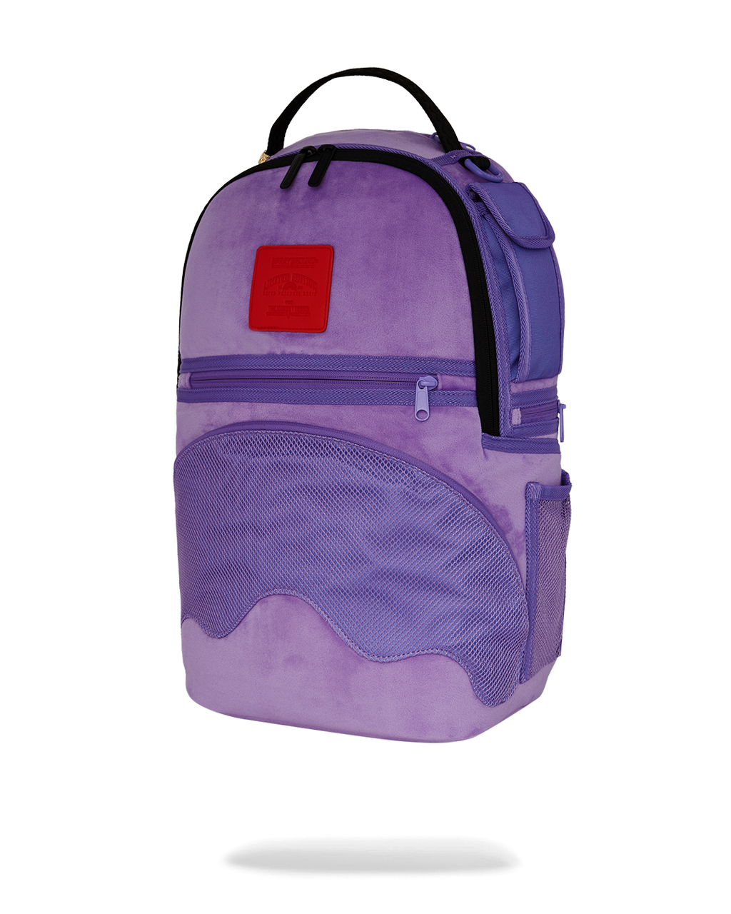 SPRAYGROUND NOOO WAY!!! A REVERSIBLE BACKPACK - PURPLE VELOUR TO OG SHARKS IN PARIS BACKPACK