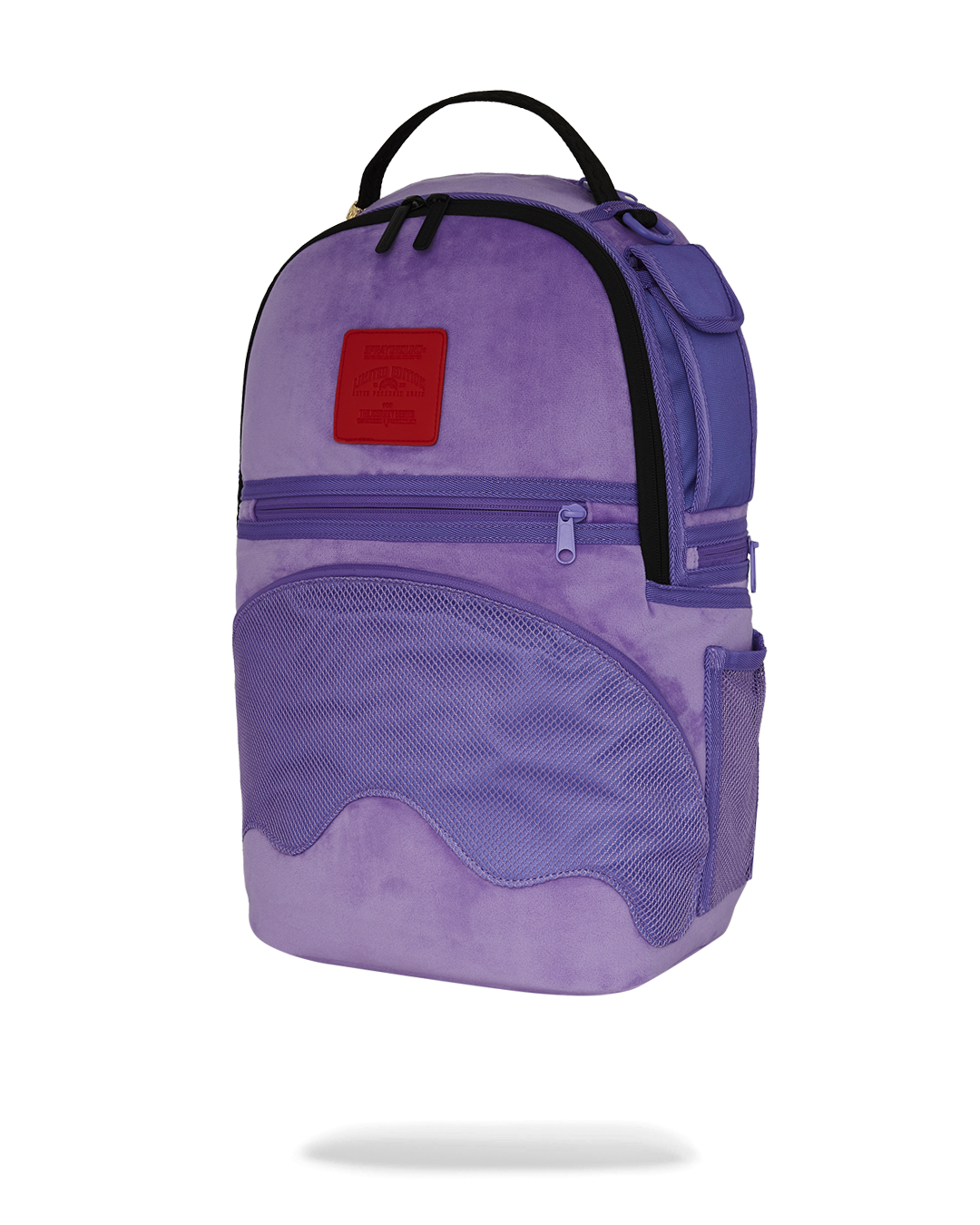 SPRAYGROUND NOOO WAY!!! A REVERSIBLE BACKPACK - PURPLE VELOUR TO OG SHARKS IN PARIS BACKPACK