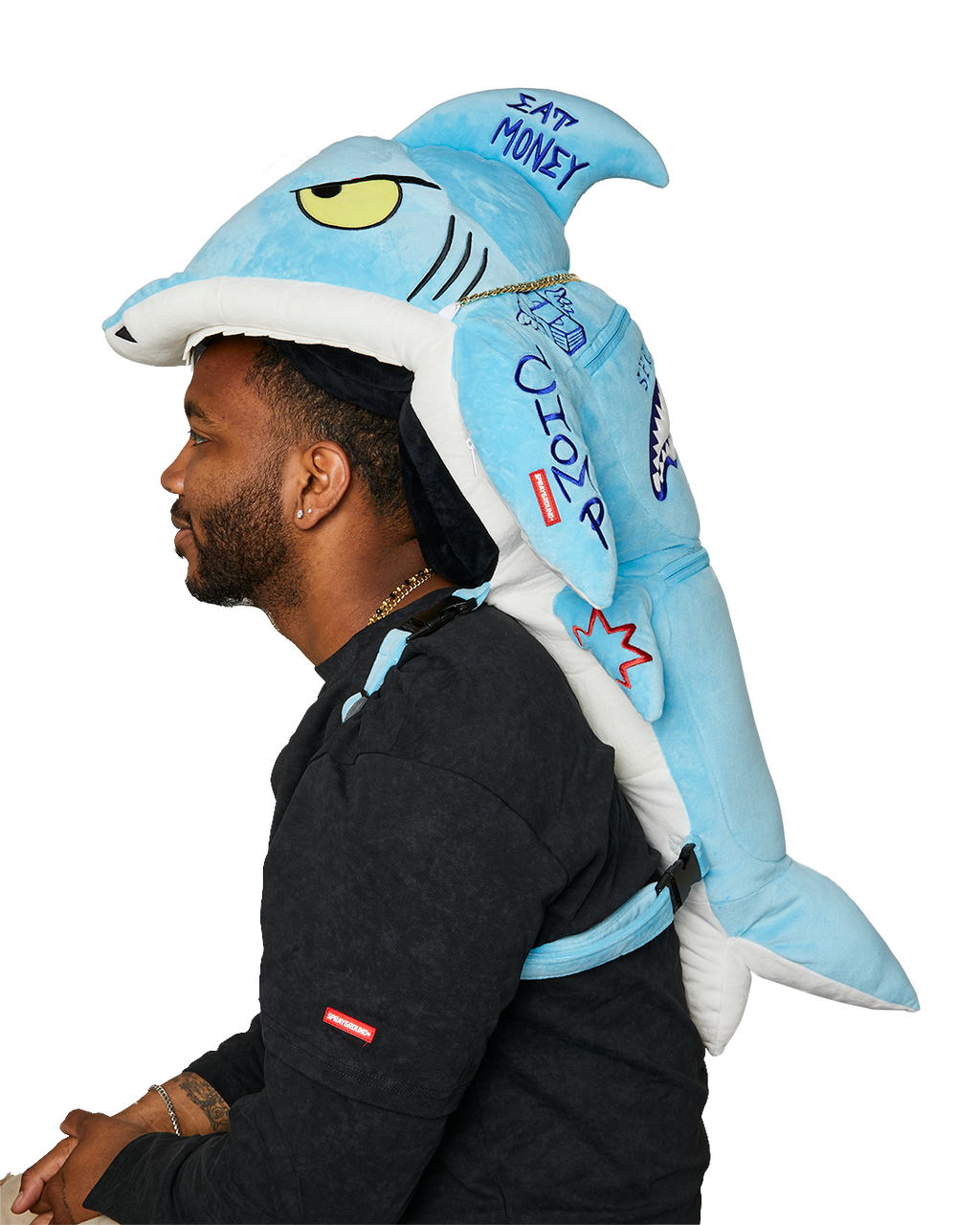 SPRAYGROUND STUFFED SAVAGE HOODY BACKPACK SHARK