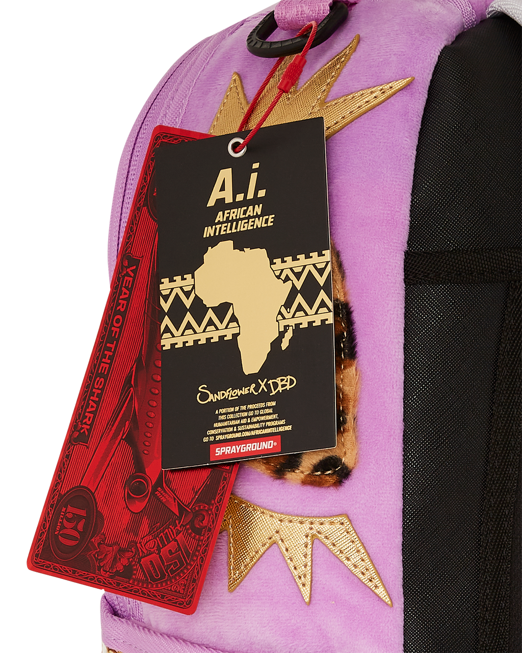 SPRAYGROUND A.I. AFRICAN INTELLIGENCE PARADIGM OF THE PYRAMID BACKPACK - SANDFLOWER COLLAB