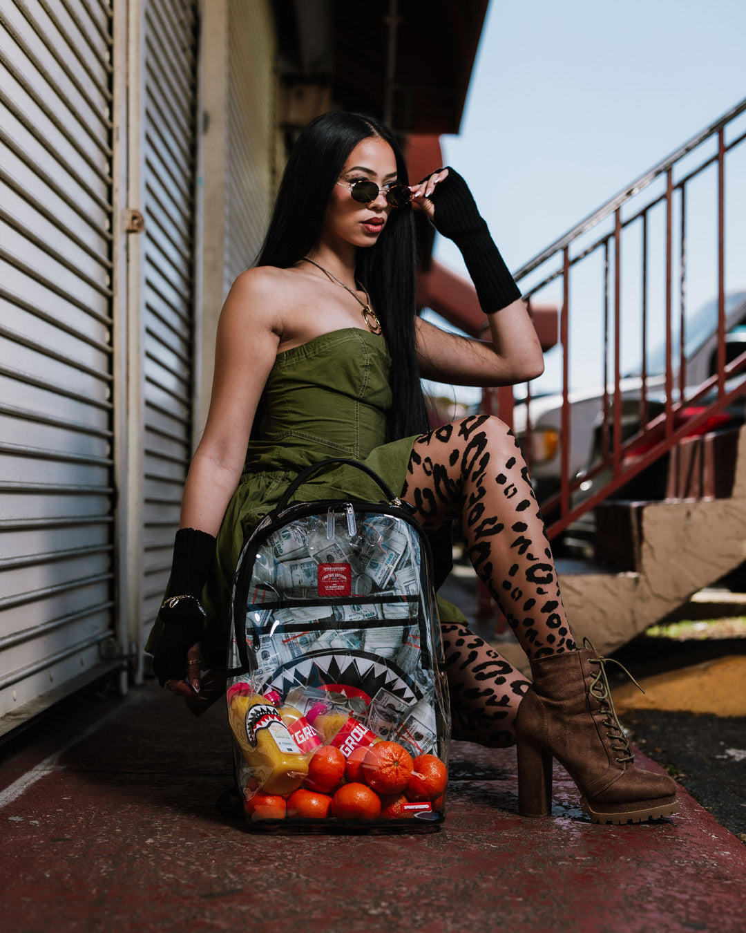 SPRAYGROUND CLEAR BACKPACK - MONEY CHOMP