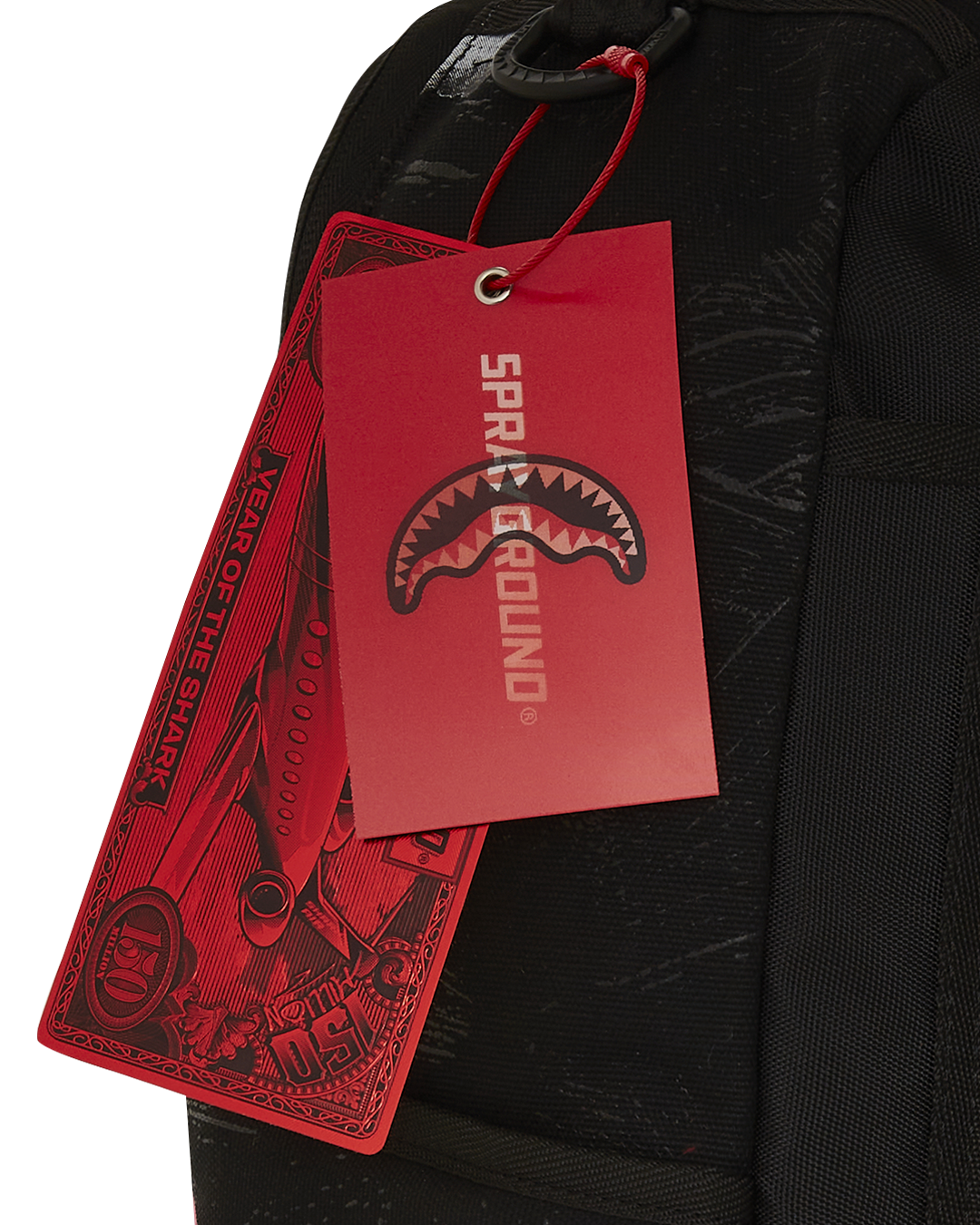 SPRAYGROUND SHARK CENTRAL ACRYLIC ART DLX COTTON BACKPACK