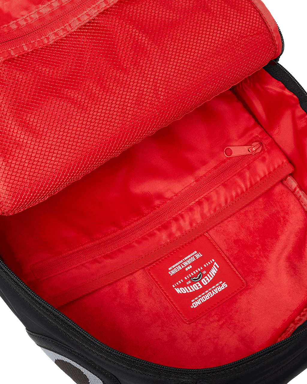 SPRAYGROUND SHARK CENTRAL PARACHUTE DLX SATIN BACKPACK