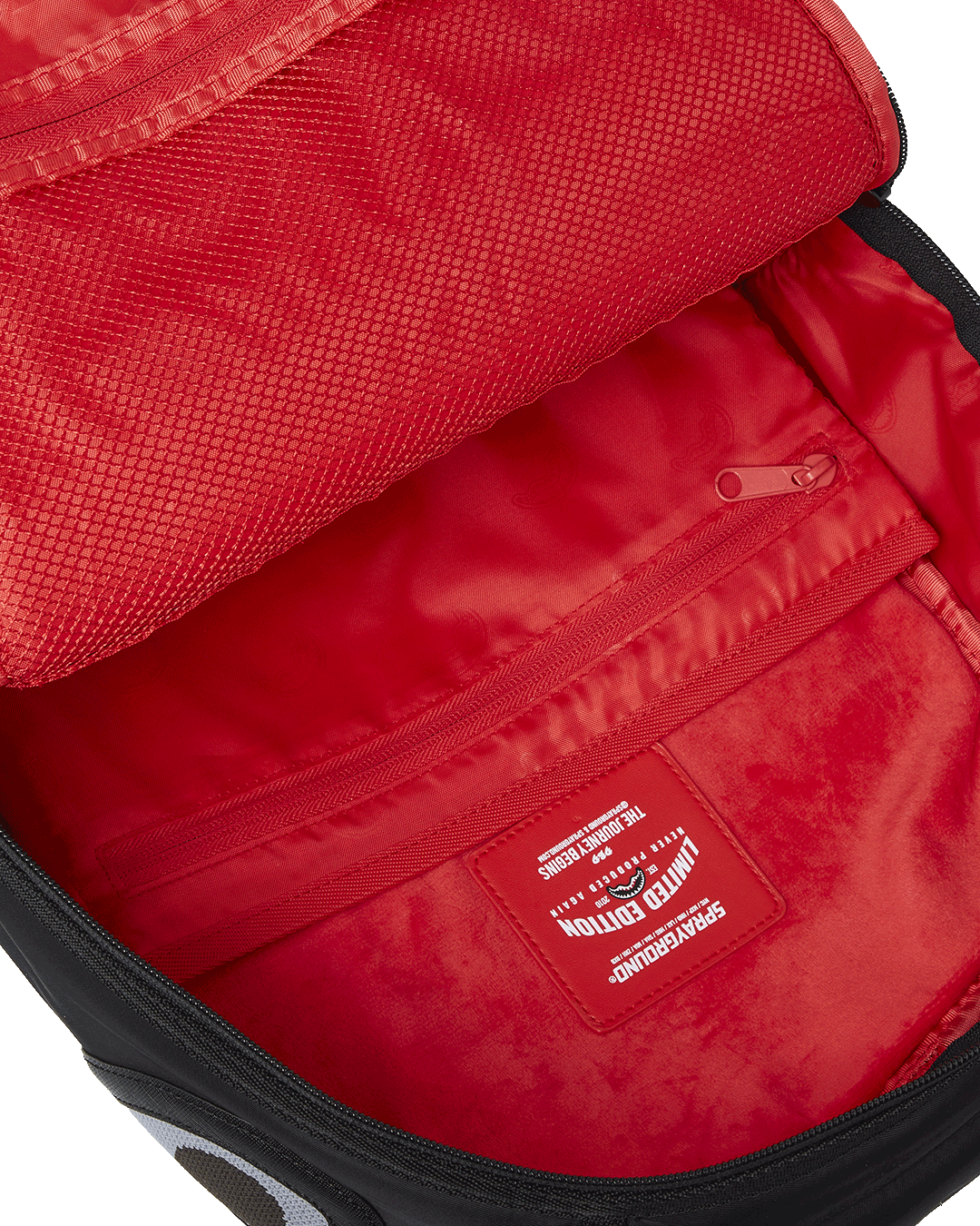 SPRAYGROUND SHARK CENTRAL PARACHUTE DLX SATIN BACKPACK