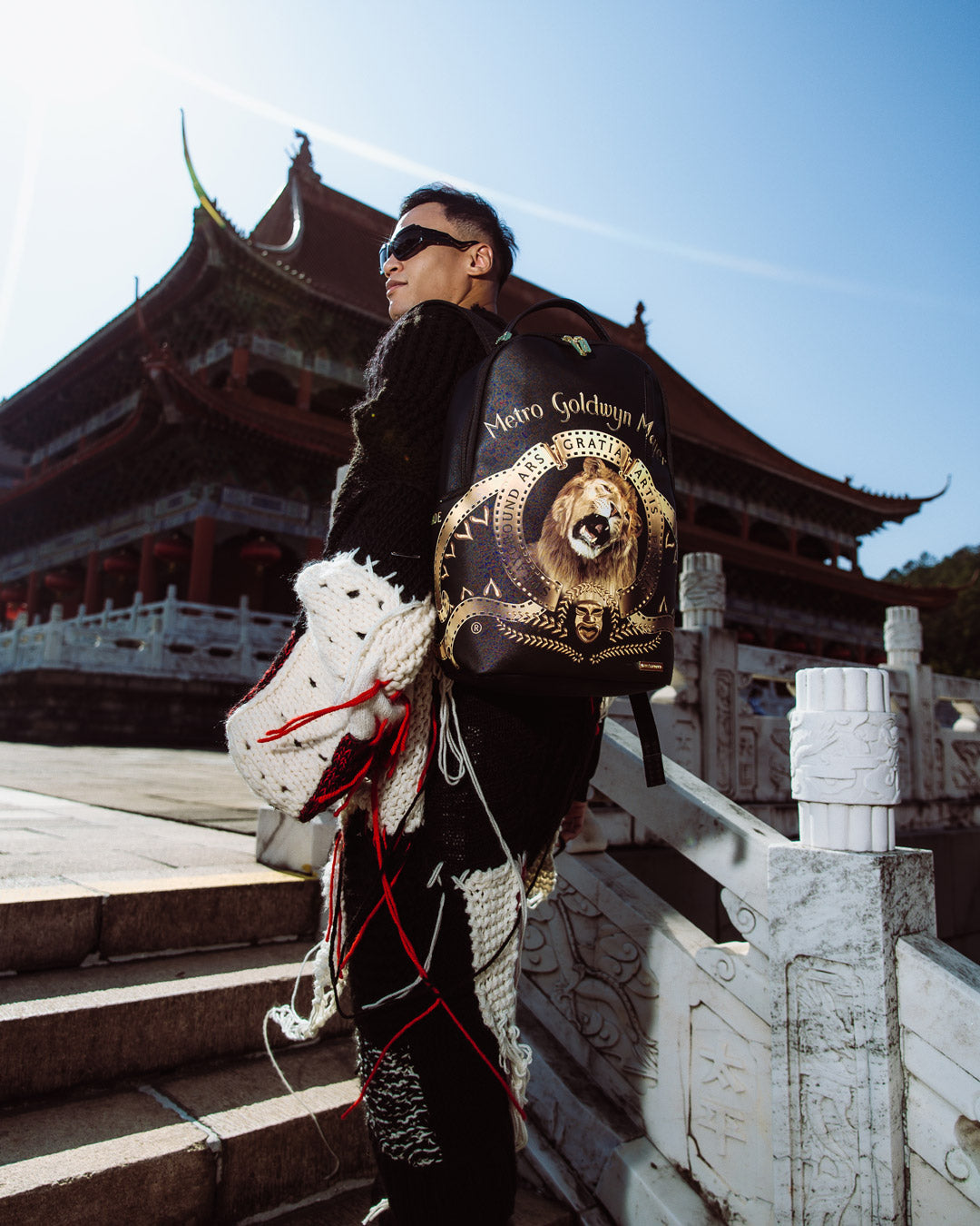 SPRAYGROUND MGM OPENER SHARK LION COLLAB BACKPACK