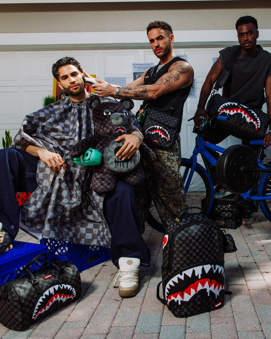 SPRAYGROUND SHARKS IN PARIS THUNDERDRIP MONEYBEAR TEDDYBEAR BACKPACK