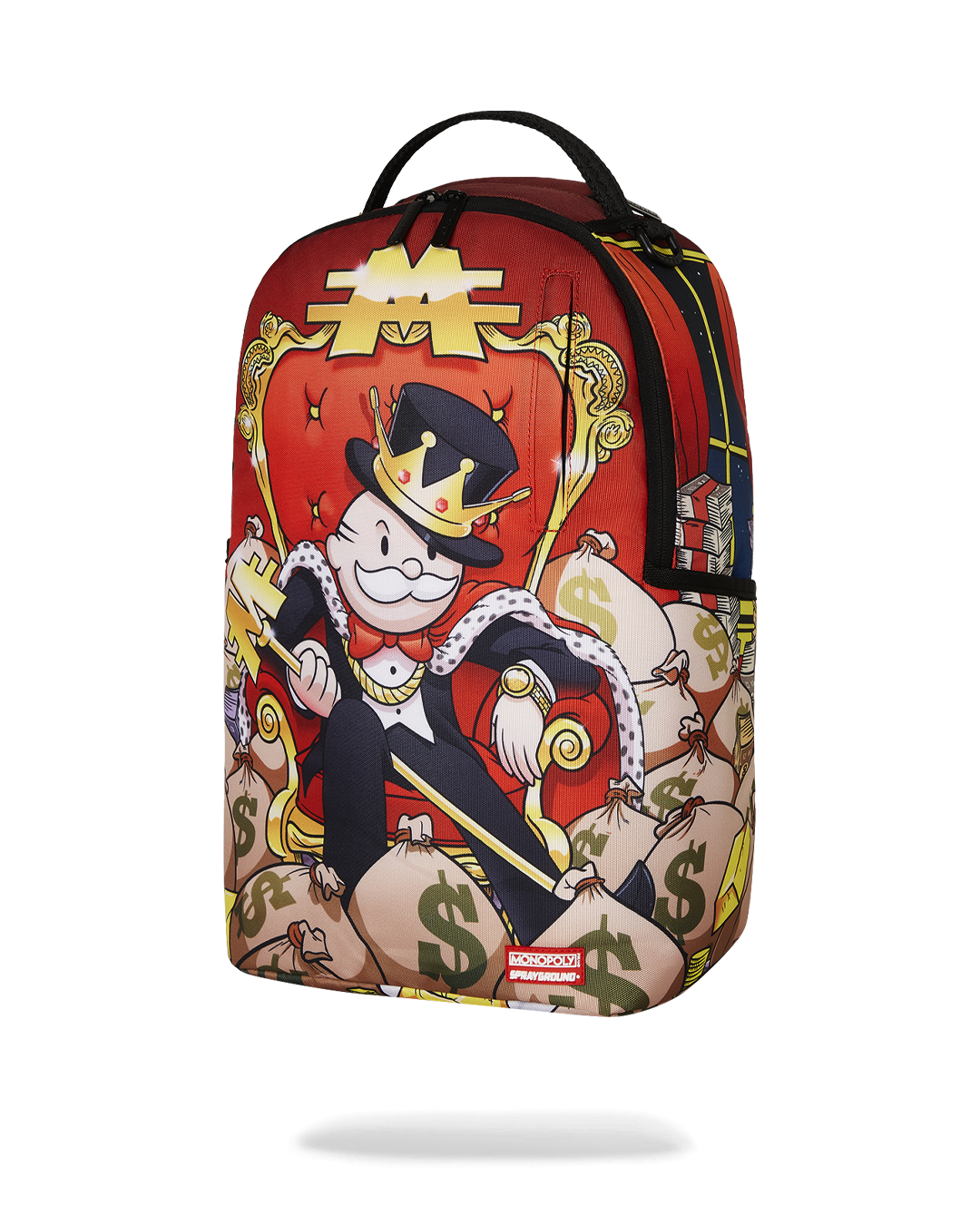 SPRAYGROUND MONOPOLY GOLD EMPIRE THRONE BACKPACK
