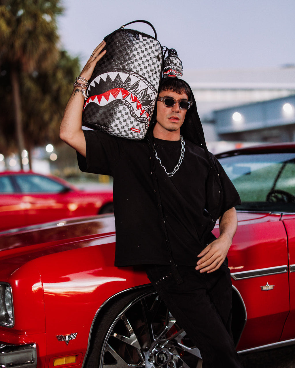 SPRAYGROUND SCRIBBLE DRIBBLE CHECK BACKPACK