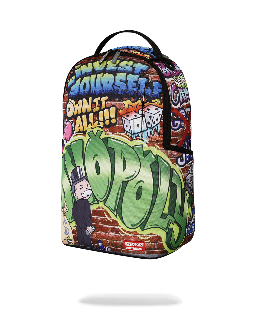 SPRAYGROUND MONOPOLY GRAFFITI GOLD RUSH DLXR BACKPACK