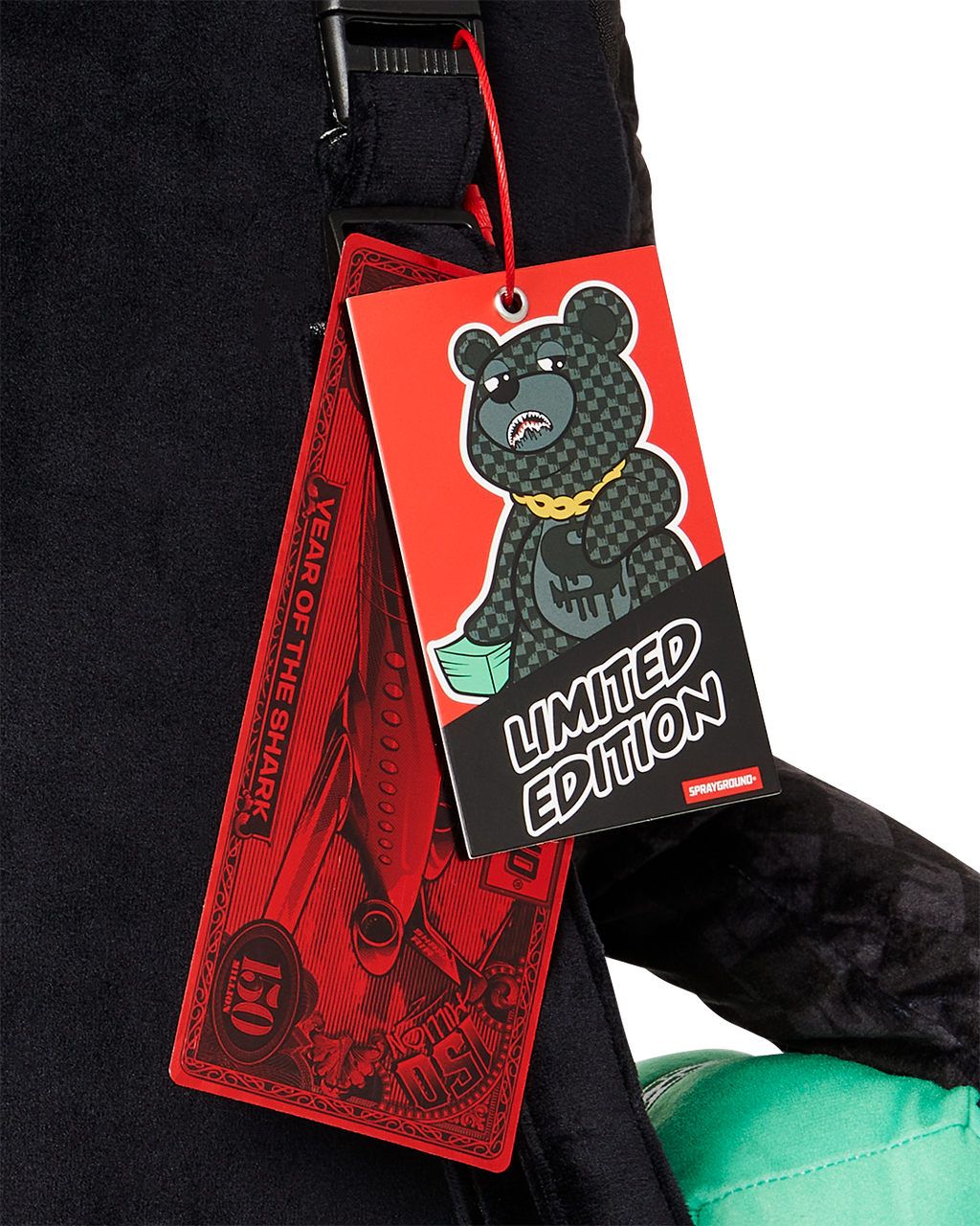 SPRAYGROUND SHARKS IN PARIS THUNDERDRIP MONEYBEAR TEDDYBEAR BACKPACK