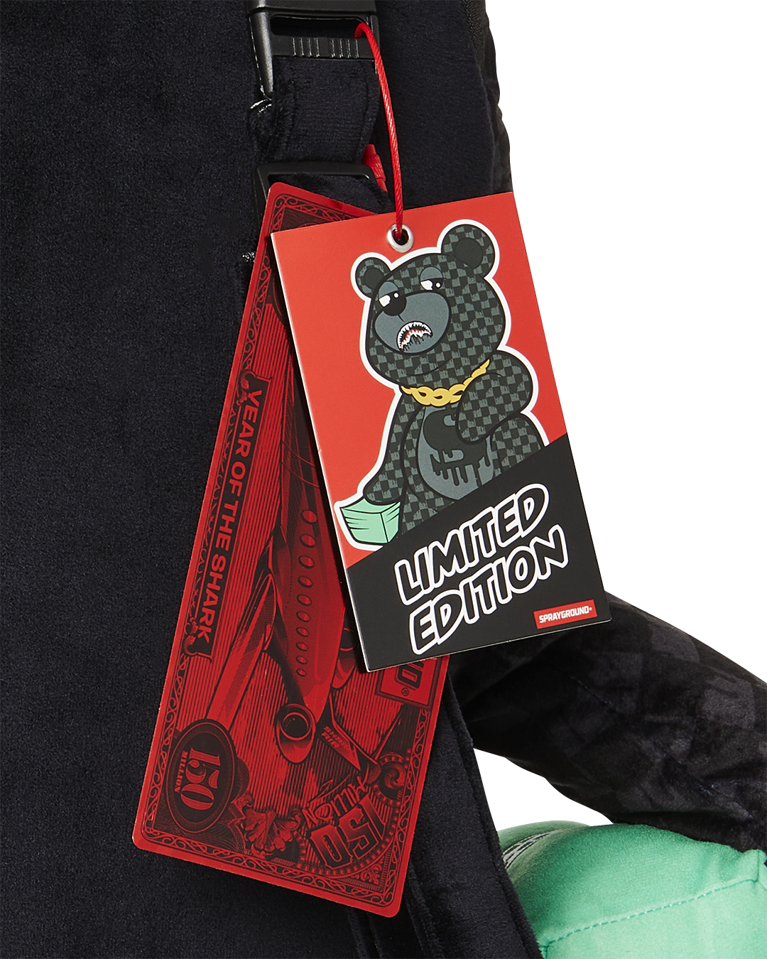 SPRAYGROUND SHARKS IN PARIS THUNDERDRIP MONEYBEAR TEDDYBEAR BACKPACK