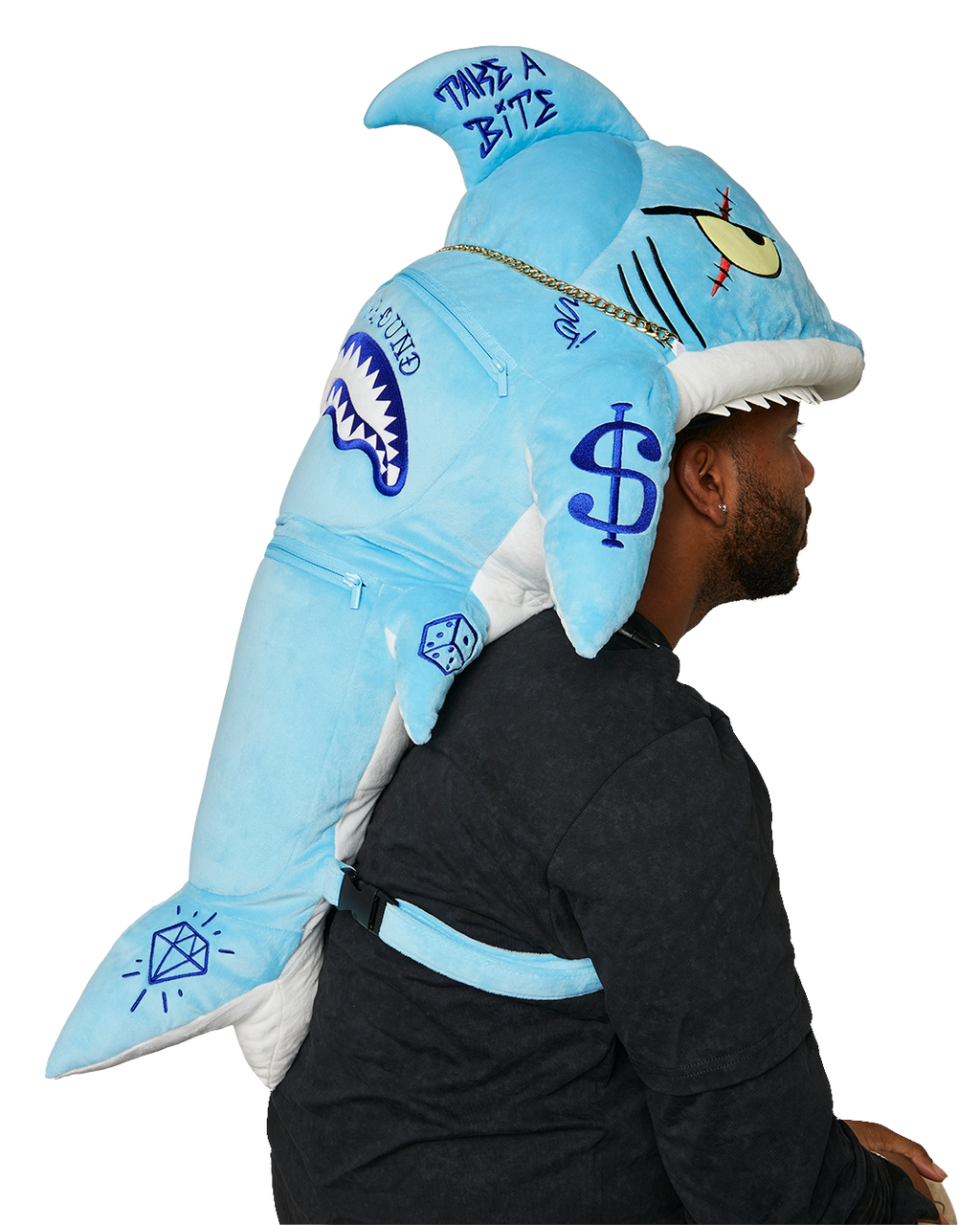 SPRAYGROUND STUFFED SAVAGE HOODY BACKPACK SHARK