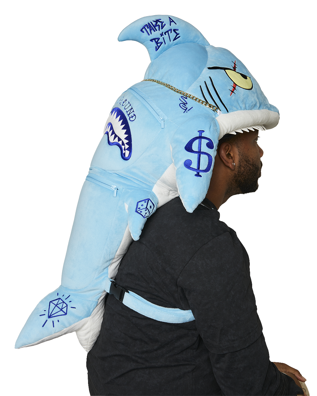 SPRAYGROUND STUFFED SAVAGE HOODY BACKPACK SHARK