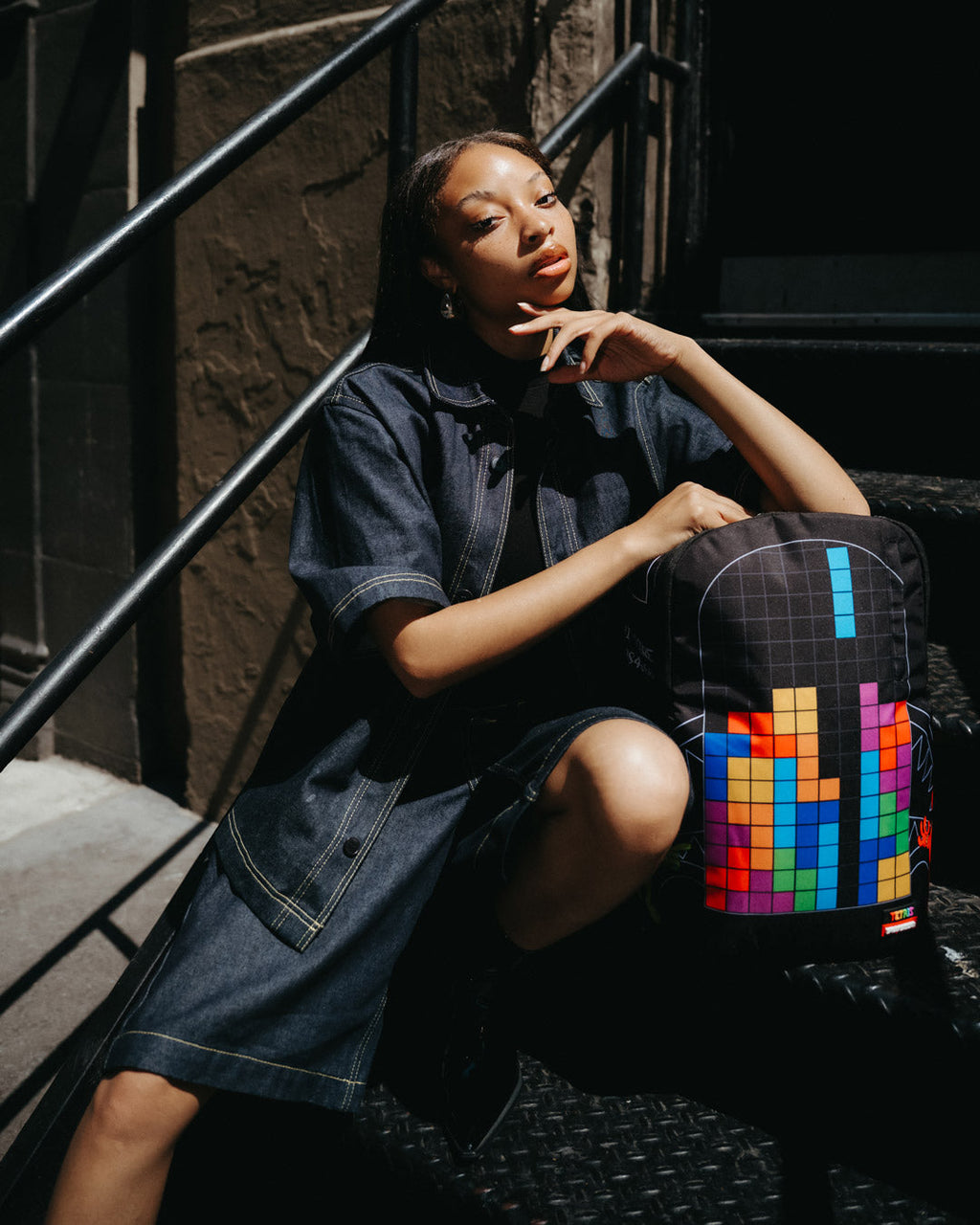 SPRAYGROUND TETRIS WITH DIABLO AND MONEY BEAR BACKPACK