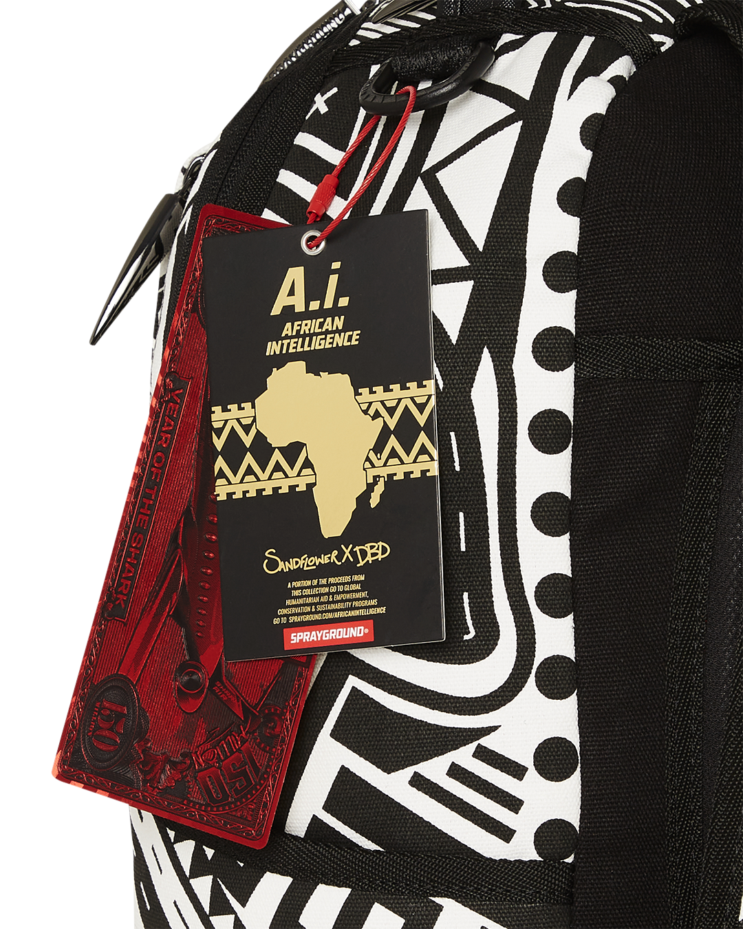 SPRAYGROUND A.I. AFRICAN INTELLIGENCE THE SKYHAWK BACKPACK - SANDFLOWER COLLAB