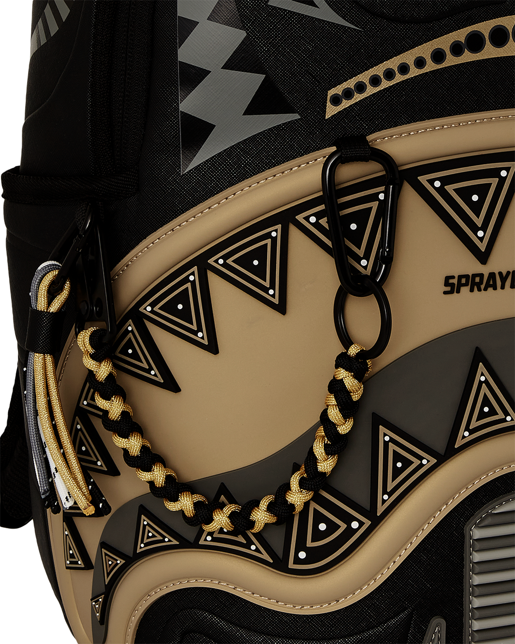SPRAYGROUND A.I. AFRICAN INTELLIGENCE SHARKS OF THE GOLD OCEAN BACKPACK - SANDFLOWER COLLAB