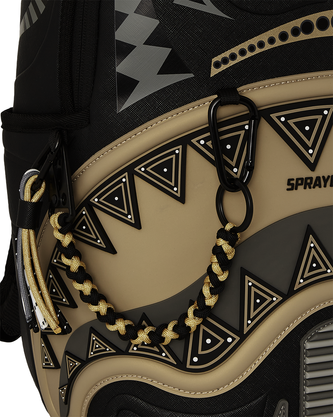 SPRAYGROUND A.I. AFRICAN INTELLIGENCE SHARKS OF THE GOLD OCEAN BACKPACK - SANDFLOWER COLLAB