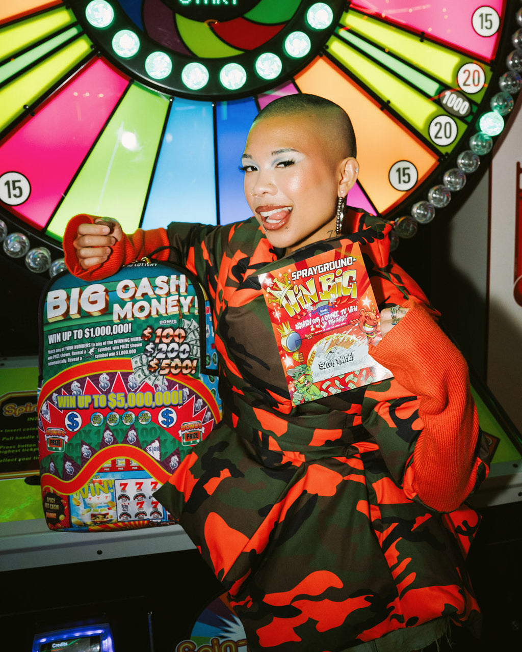 SPRAYGROUND BIG MONEY BIG MONEY BACKPACK (COMES WITH SCRATCH OFF PLAYING CARD)