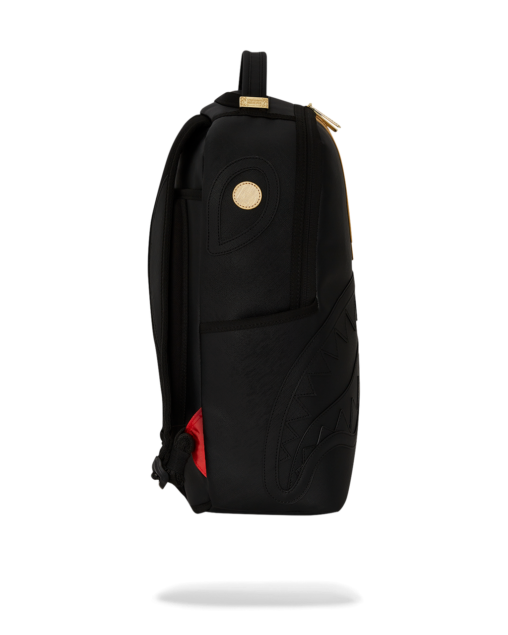 SPRAYGROUND GOLD AND BLACK RACING STRIPES BACKPACK