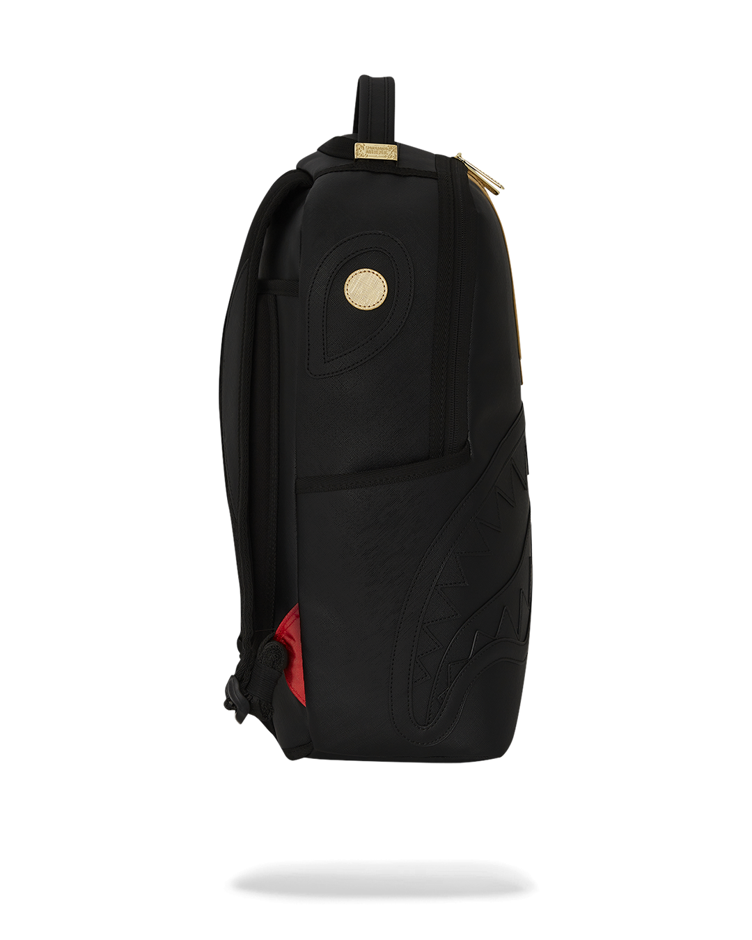 SPRAYGROUND GOLD AND BLACK RACING STRIPES BACKPACK