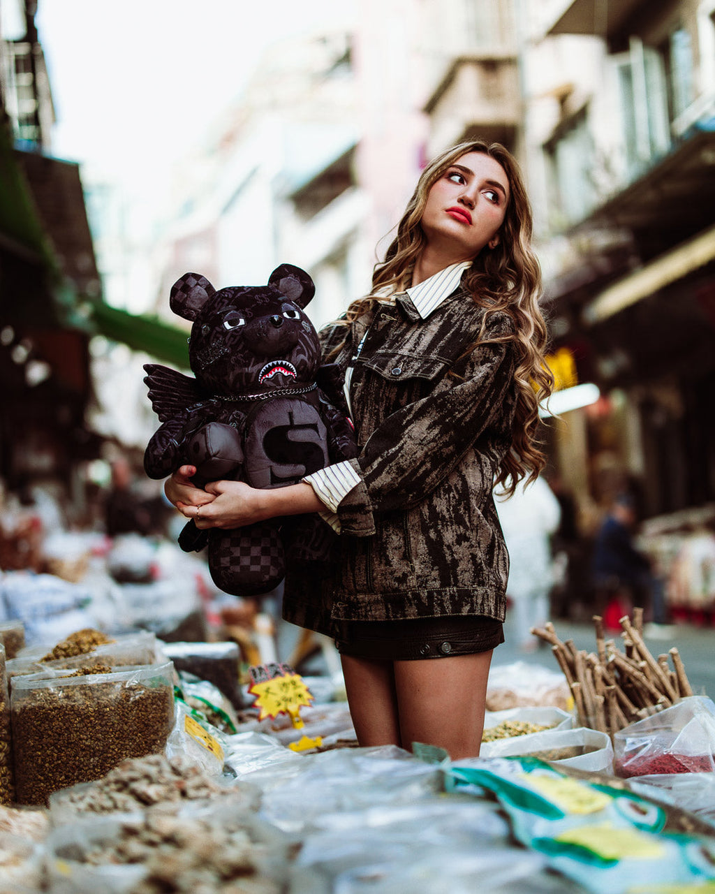 SPRAYGROUND 4AM MONEY WING BEAR BACKPACK
