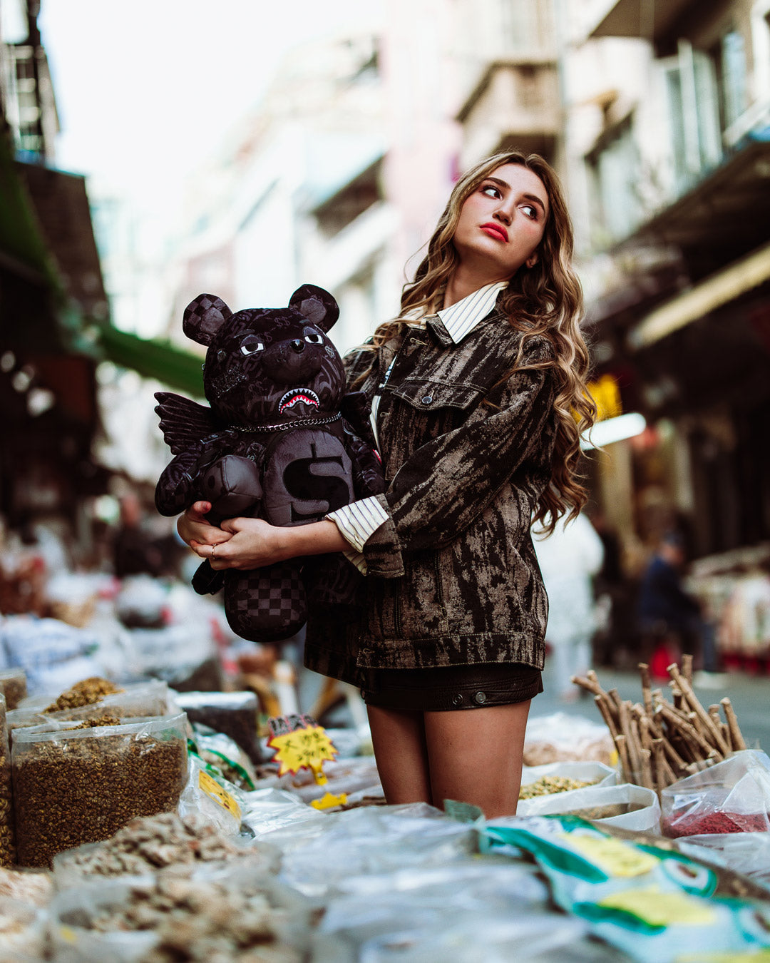 SPRAYGROUND 4AM MONEY WING BEAR BACKPACK