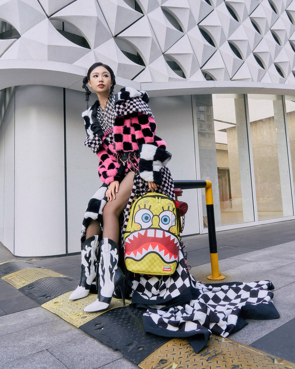SPRAYGROUND SPONGEBOB SQUARE CHECK FLEX DLXSV BACKPACK