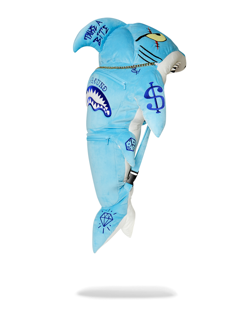 SPRAYGROUND STUFFED SAVAGE HOODY BACKPACK SHARK