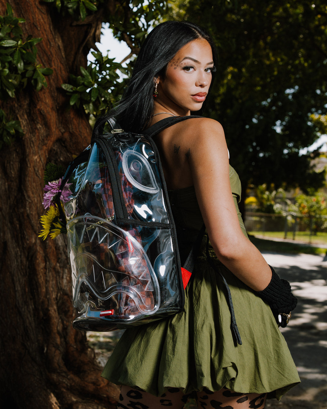 SPRAYGROUND CLEAR BACKPACK - SHARKS IN PARIS BEAR